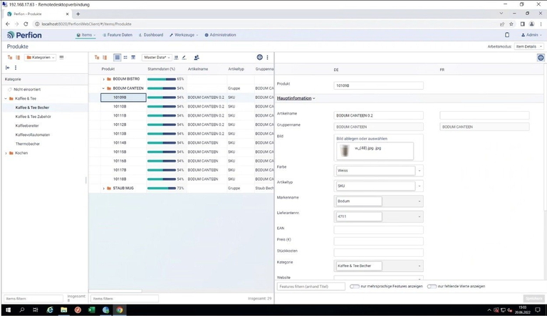 Perfion 5.0 Webclient