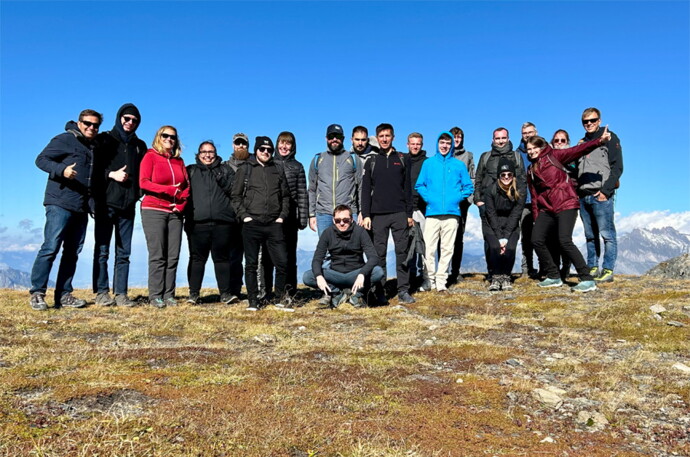 The ESYON team in the mountains