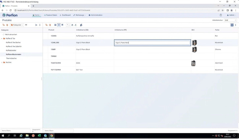 Perfion 5.0 Webclient