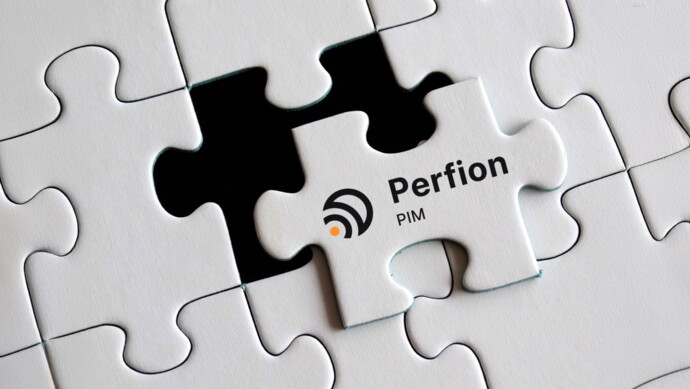 Puzzle-Teil mit Perfion-Logo, das die Verbindung von PIM-Systemen symbolisiert.