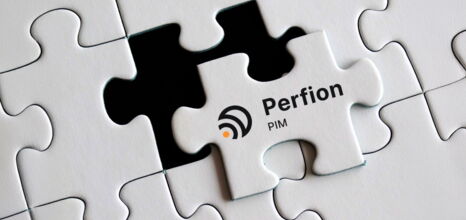 Puzzle piece with Perfion logo symbolizing the connection of PIM systems.